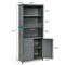 Bookcase Shelving Storage Wooden Standing Cabinet Unit Display with Doors